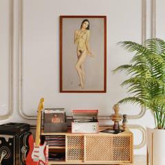 Italian nude painting signed by Mario Vellani Marchi dated 1969 - 4331206
