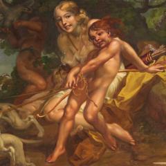 Italian painting Diana the Huntress of the 20th century - 4120585