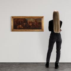 Italian painting from the 17th century landscape with grazing animals - 4148987