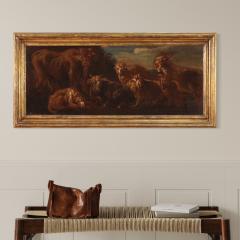 Italian painting from the 17th century landscape with grazing animals - 4148988