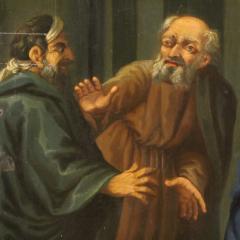 Italian painting oil on copper Expulsion of merchants from the temple - 4239041