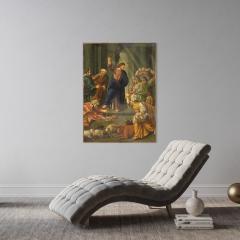 Italian painting oil on copper Expulsion of merchants from the temple - 4239045
