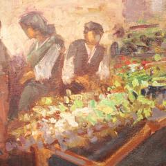 Italian painting popular scene with figures from 20th century - 4177633