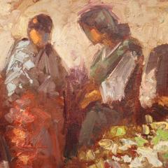 Italian painting popular scene with figures from 20th century - 4177638