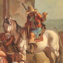 Italian painting signed Mattia Traverso genre scene - 4138253