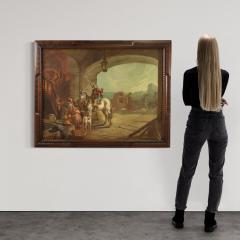 Italian painting signed Mattia Traverso genre scene - 4138255