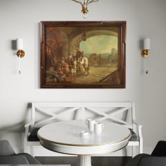 Italian painting signed Mattia Traverso genre scene - 4138262