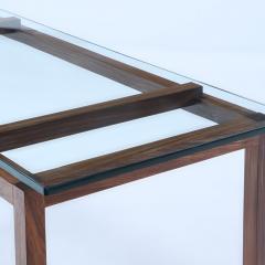 Italian rosewood glass top writing table C 1960  - 3236879