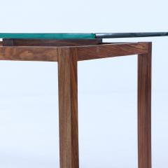 Italian rosewood glass top writing table C 1960  - 3236880