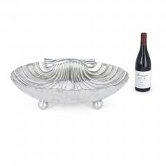 Italian scallop shell shaped pewter fruit bowl - 3289166