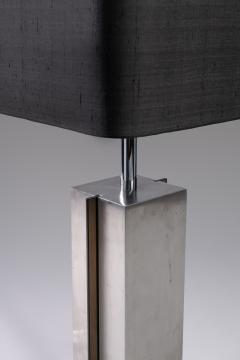 Italian table lamp in brushed steel and lucite 1970s - 3231424