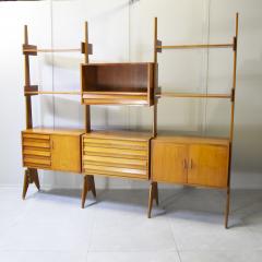 Italian teak bookcase 1960s  - 4431024