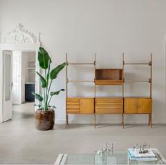 Italian teak bookcase 1960s  - 4433340