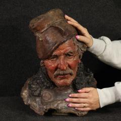 Italian terracotta sculpture of a fisherman from the 20th century - 4207076