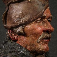 Italian terracotta sculpture of a fisherman from the 20th century - 4207078