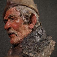 Italian terracotta sculpture of a fisherman from the 20th century - 4207081
