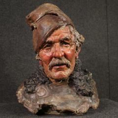 Italian terracotta sculpture of a fisherman from the 20th century - 4207086