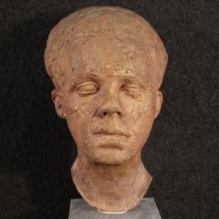 Italian terracotta sculpture with marble base - 4174466