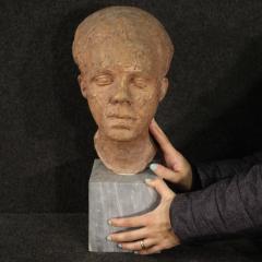 Italian terracotta sculpture with marble base - 4174469