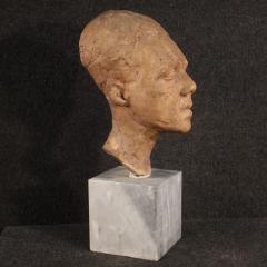 Italian terracotta sculpture with marble base - 4174470