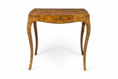 ItalianOyster Burl Curved Leg Game Table - 2791831