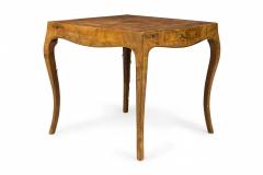 ItalianOyster Burl Curved Leg Game Table - 2791835