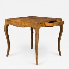 ItalianOyster Burl Curved Leg Game Table - 2794792