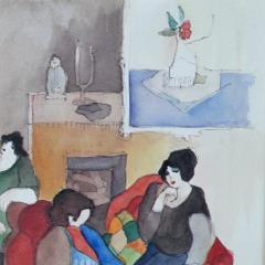 Itzchak Tarkay Impressionism Limited Edition Living Room Scene Itzchak Tarkay - 4525416