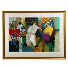 Itzchak Tarkay Itzchak Isaac Tarkay Fauvism Cafe Scene Signed and Numbered Serigraph 20th c - 4509712