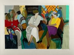 Itzchak Tarkay Itzchak Isaac Tarkay Fauvism Cafe Scene Signed and Numbered Serigraph 20th c - 4509714