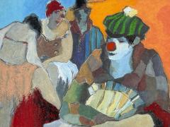 Itzchak Tarkay Itzchak Tarkay Limited Edition Framed Clown Lithograph Signed and Dated 2000s - 4595291