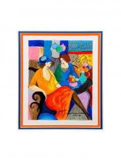 Itzchak Tarkay Tarkay Limited Edition Serigraph Titled Sisters Signed Numbered Framed - 3884322