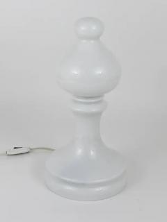 Ivan Jakes White Ivan Jakes Bishop Chess Lamp Made of White Glass Czechoslovakia 1970s - 4050312
