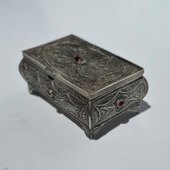 Ivan Vasilyevich Avdeyev Russian Silver Box with Semiprecious Stones Russian circa 1859 - 3926484