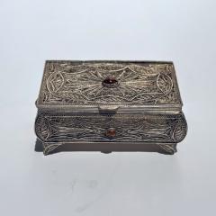 Ivan Vasilyevich Avdeyev Russian Silver Box with Semiprecious Stones Russian circa 1859 - 3926487