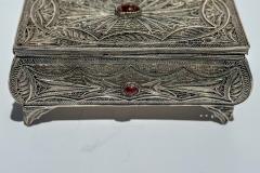 Ivan Vasilyevich Avdeyev Russian Silver Box with Semiprecious Stones Russian circa 1859 - 3926489