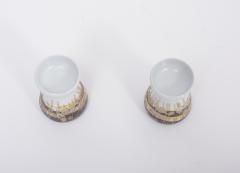 Ivan Weiss Pair of Midcentury Faience candleholders by Ivan Weiss for Royal Copenhagen - 2409963