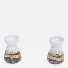 Ivan Weiss Pair of Midcentury Faience candleholders by Ivan Weiss for Royal Copenhagen - 2410930