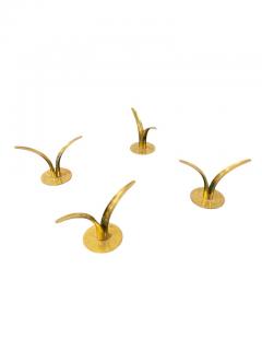 Ivar lenius Bj rk Ivar Alenius Bjork A set of Lily Candle Sticks Brass Ystad Metall 1939 - 3932759