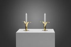 Ivar lenius Bj rk Ivar lenius Bj rk Liljan Brass Candlesticks for Ystad Metall Sweden 1940s - 2780279