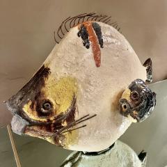 Ivo De Santis Mid Century Modern Italian Glazed Ceramic Fish Sculpture by Ivo De Santis - 2193531