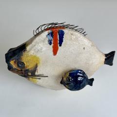 Ivo De Santis Mid Century Modern Italian Glazed Ceramic Fish Sculpture by Ivo De Santis - 3586590