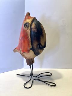 Ivo De Santis Parrot by Ivo De Santis for Gli Etruschi Pottery - 4564141