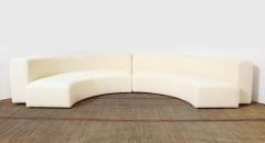 Ivory Boucle Curved 2 Piece Low Single Sofa or Two Small Sofas Italy 2022 - 2641838