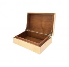 Ivory Color Shagreen and Walnut Box - 4206857
