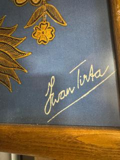 Iwan Tirta Large Iwan Tirta Pheasant and Floral Batik Artwork - 4398112