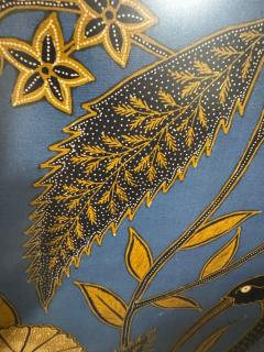 Iwan Tirta Large Iwan Tirta Pheasant and Floral Batik Artwork - 4398113