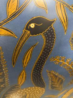 Iwan Tirta Large Iwan Tirta Pheasant and Floral Batik Artwork - 4398121