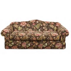 J A Schumacher English Roll Arm Camelback Schumacher Darsy Tree of Life Down Sofa Settee - 4282519