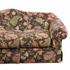 J A Schumacher English Roll Arm Camelback Schumacher Darsy Tree of Life Down Sofa Settee - 4282520